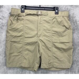 NWT Eddie Bauer Men's Ripstop Tech Shorts Size Large Aloe Pull On‎ Belted
